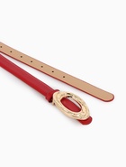 Ремень женский тонкий, 110×2.4 см, золотистая пряжка металл, красный - фото 809256141