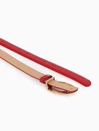 Ремень женский тонкий, 110×2.4 см, золотистая пряжка металл, красный - Фото 7