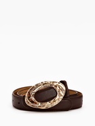 Ремень женский тонкий, 110×2.4 см, золотистая пряжка металл, коричневый - фото 809256144