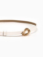 Ремень женский тонкий, 110×1 см, золотистая пряжка металл, белый - фото 809256157