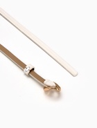 Ремень женский тонкий, 110×1 см, золотистая пряжка металл, белый - Фото 7