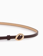 Ремень женский тонкий, 110×1 см, золотистая пряжка металл, коричневый - Фото 3