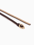 Ремень женский тонкий, 110×1 см, золотистая пряжка металл, коричневый - Фото 5