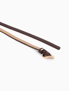 Ремень женский тонкий, 110×1 см, золотистая пряжка металл, коричневый - Фото 6