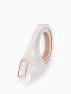 Ремень женский тонкий, 110×1.5 см, золотистая пряжка металл, белый - Фото 1