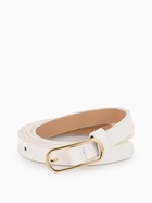 Ремень женский тонкий, 110×1.5 см, золотистая пряжка металл, белый - Фото 2