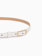 Ремень женский тонкий, 110×1.5 см, золотистая пряжка металл, белый - Фото 3