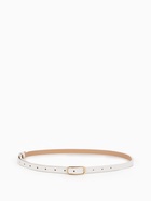 Ремень женский тонкий, 110×1.5 см, золотистая пряжка металл, белый - Фото 4