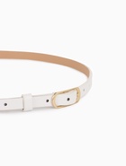 Ремень женский тонкий, 110×1.5 см, золотистая пряжка металл, белый - Фото 4