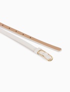 Ремень женский тонкий, 110×1.5 см, золотистая пряжка металл, белый - Фото 5