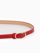Ремень женский тонкий, 110×1.5 см, золотистая пряжка металл, красный - Фото 3