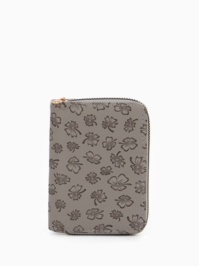 Кошелёк на молнии, 13×2×9 см, с принтом, серый