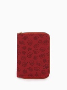 Кошелёк на молнии, 13×2×9 см, с принтом, бордовый - Фото 2
