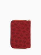 Кошелёк на молнии, 13×2×9 см, с принтом, бордовый - фото 65454747