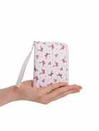 Кошелёк на молнии, 12×1.5×9 см, с принтом, белый/розовый - Фото 2