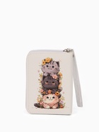 Кошелёк детский «Котики», на молнии, 12×1.5×9 см, маленький, белый - фото 65454757