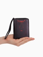 Кошелёк на молнии, 12×1.5×9 см, с принтом, чёрный - фото 809256264