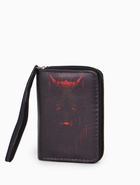 Кошелёк на молнии, 12×1.5×9 см, с принтом, чёрный - фото 809256268