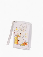Кошелёк детский «Зайка», на молнии, 12×1.5×9 см, белый - фото 120384080
