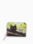 Кошелёк на молнии, 12×1.5×9 см, с принтом, зелёный - фото 809256290