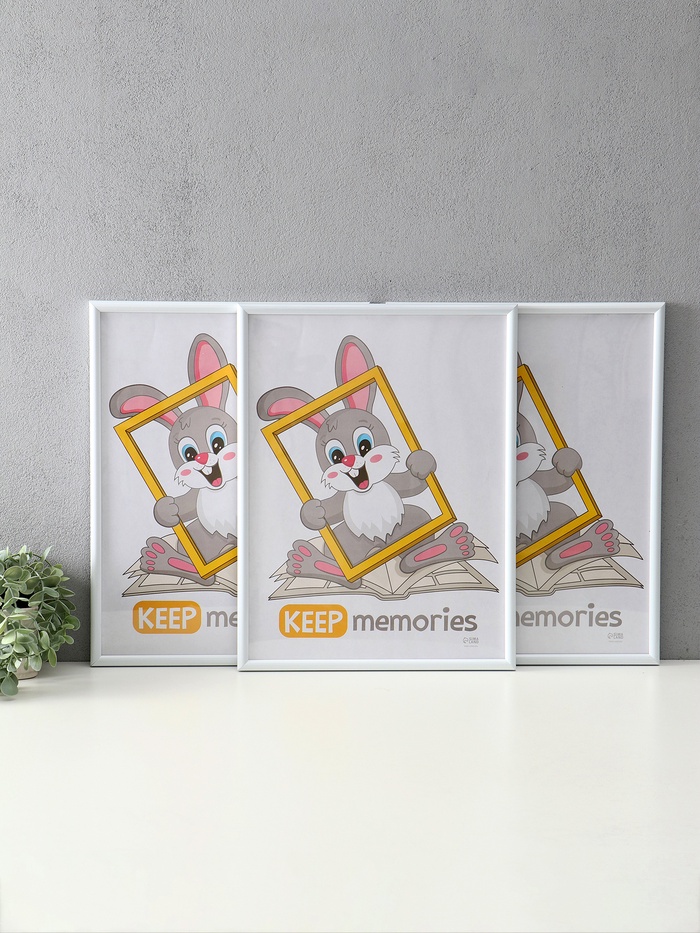 Набор фоторамок для фото 30×40 см Keep memories «Радуга», 3 шт., (пластиковый экран), белый - Фото 1