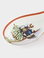 Подставка под ложку новогодняя Доляна «Московский мишка», 24.5×10×2.1 см, стекло, белая - Фото 4