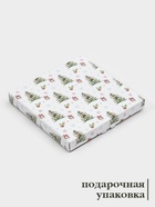 Блюдо новогоднее сервировочное Доляна «Снегири на ветке», d=19 см, стекло, голубое - Фото 3