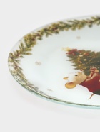 Десертная тарелка новогодняя Доляна «Новогодние зверята», d=19 см, h=1.5 см, стекло, белая - Фото 4