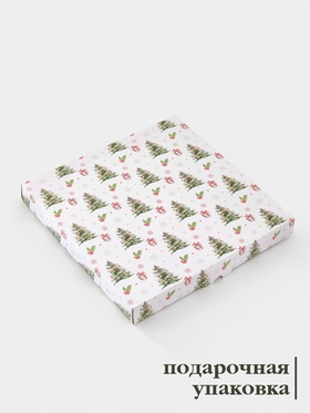 Блюдо новогоднее сервировочное Доляна «Сказочное настроение», d=25, стекло, разноцветное