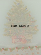 Блюдо новогоднее сервировочное Доляна «Рождественская ель», 25×15 см, стекло, белое, зелёное - Фото 6