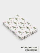 Блюдо новогоднее сервировочное Доляна «Рождественская ель», 25×15 см, стекло, белое, зелёное - Фото 3