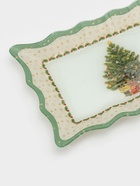 Блюдо новогоднее сервировочное Доляна «Рождественская ель», 29.5×19.5 см, стекло, белое, зелёное - Фото 5