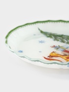 Блюдо новогоднее сервировочное Доляна «Зверьки в лесу», d=19 см, h=2.1 см, стекло, разноцветное - Фото 4