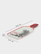 Блюдо новогоднее сервировочное Доляна «С новым Годом», 34.5×11.5×1.5 см, стекло, белое, красное435 - Фото 2