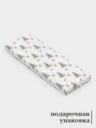 Блюдо новогоднее сервировочное Доляна «С новым Годом», 34.5×11.5×1.5 см, стекло, белое, красное435 - фото 58054388