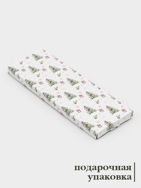 Блюдо новогоднее сервировочное Доляна «С новым Годом», 34.5×11.5×1.5 см, стекло, белое, красное435