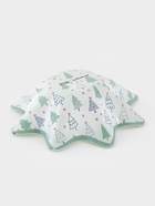 Салатник новогодний Доляна «Ёлочка», 150 мл, d=13, h=4 см, стекло, белый, зелёный - Фото 3