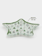 Блюдо новогоднее сервировочное Доляна «Ёлочка», d=14.5 см, стекло, белое, зелёное - Фото 2