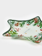 Блюдо новогоднее сервировочное Доляна «Еловые ветки», d=15 см, стекло, белое, зелёное - Фото 5