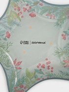 Блюдо новогоднее сервировочное Доляна «Еловые ветки», d=15 см, стекло, белое, зелёное - Фото 6