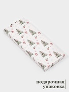 Блюдо новогоднее сервировочное Доляна «Еловые ветки», 25.5×10.4 см, h=1.7 см, стекло, белое, зелёное - Фото 3