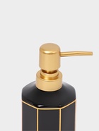 Набор для ванной «Равновесие», 2 предмета, дозатор для мыла, стакан, чёрный - фото 809256664