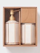 Набор для ванной «Равновесие», 2 предмета, дозатор для мыла, стакан, белый - фото 809256675