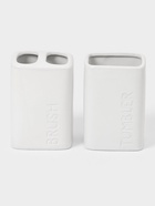 Набор для ванной «Кристаль», 4 предмета, дозатор для мыла, 2 стакана, мыльница - фото 809256683