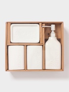 Набор для ванной «Кристаль», 4 предмета, дозатор для мыла, 2 стакана, мыльница - фото 809256687