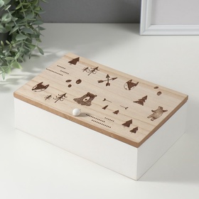 {{photo.Alt || photo.Description || 'УЦЕНКА Шкатулка дерево с делениями «Лесные звери» 23×15×8.3 см'}}