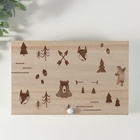 УЦЕНКА Шкатулка дерево с делениями «Лесные звери» 23×15×8.3 см 10941838