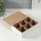 УЦЕНКА Шкатулка дерево с делениями «Лесные звери» 23×15×8.3 см 10941838