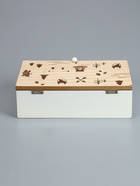 УЦЕНКА Шкатулка дерево с делениями «Лесные звери» 23×15×8.3 см 10941838