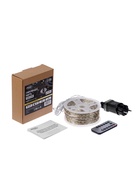 Гирлянда «Нить» 200 м роса, IP44, серебристая нить, 2000 LED, пульт, 36 В, свечение тёплое белое - Фото 6